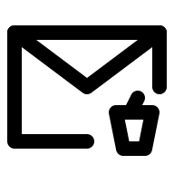 Email Delete Action (Outline) Free Open-Source SVG Icon