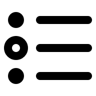 Middle List Layout (Outline) Free Open-Source SVG Icon