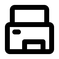 Dual Printer Device (Outline) Free Open-Source SVG Icon