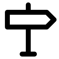 Road Sign (Outline) Free Open-Source SVG Icon