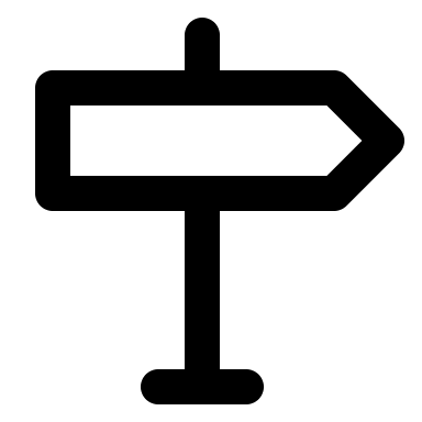 Road Sign (Outline) Free Open-Source SVG Icon (IconPark Outline)