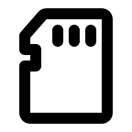 SD Card (Outline) Free Open-Source SVG Icon