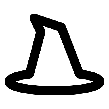 Sorcerer Hat (Outline) Free Open-Source SVG Icon (IconPark Outline)