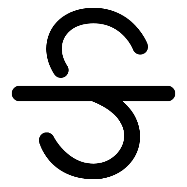 Strikethrough Text Effect (Outline) Free Open-Source SVG Icon (IconPark Outline)