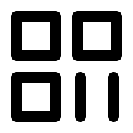 Two-Dimensional Code (Outline) Free Open-Source SVG Icon