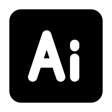 Adobe Illustrator Software Free Open-Source SVG Icon (IconPark Solid)