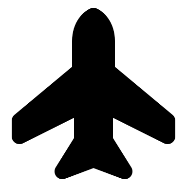 Airplane (Solid) Free Open-Source SVG Icon (IconPark Solid)