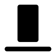 Align Bottom Edge (Solid) Free Open-Source SVG Icon