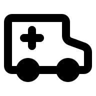 Ambulance Vehicle (Solid) Free Open-Source SVG Icon