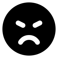 Angry Face Emotion (Solid) Free Open-Source SVG Icon