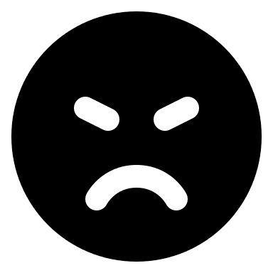 Angry Face Emotion (Solid) Free Open-Source SVG Icon (IconPark Solid)