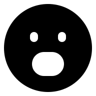 Anguished Face Expression (Solid) Free Open-Source SVG Icon