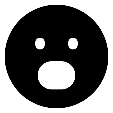 Anguished Face Expression (Solid) Free Open-Source SVG Icon (IconPark Solid)