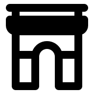 Arc de Triomphe Monument Free Open-Source SVG Icon