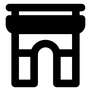 Arc de Triomphe Monument Free Open-Source SVG Icon (IconPark Solid)