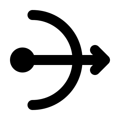 Archery Sport (Solid) Free Open-Source SVG Icon (IconPark Solid)