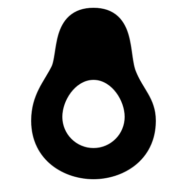 Avocado Fruit (Solid) Free Open-Source SVG Icon (IconPark Solid)