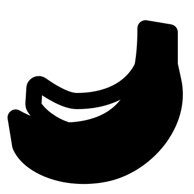 Banana Fruit (Solid) Free Open-Source SVG Icon (IconPark Solid)