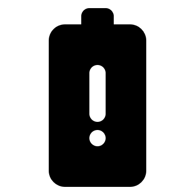 Battery Tips and Advice (Solid) Free Open-Source SVG Icon (IconPark Solid)