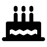 Birthday Cake (Solid) Free Open-Source SVG Icon