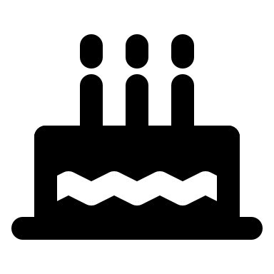 Birthday Cake (Solid) Free Open-Source SVG Icon (IconPark Solid)