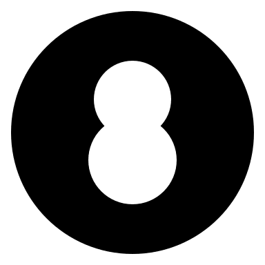 Black Eight Ball (Solid) Free Open-Source SVG Icon (IconPark Solid)