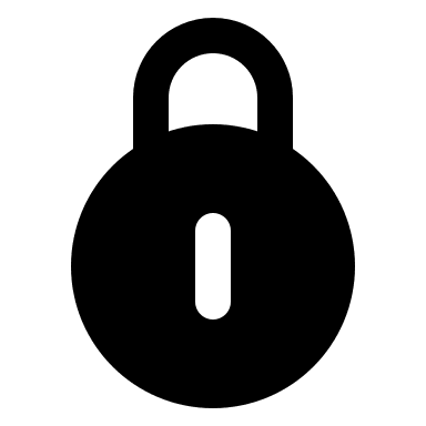 One Lock Security Device (Solid) Free Open-Source SVG Icon (IconPark Solid)