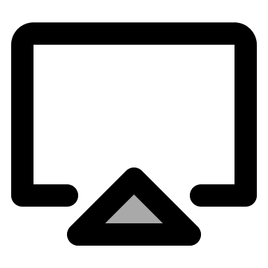 AirPlay Streaming Technology (TwoTone) Free Open-Source SVG Icon (IconPark TwoTone)