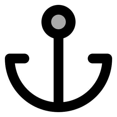 Two-Tone Anchor Symbol (TwoTone) Free Open-Source SVG Icon (IconPark TwoTone)