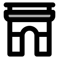 Arc de Triomphe Monument Free Open-Source SVG Icon