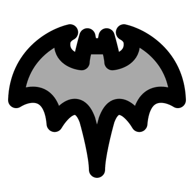 Bat (TwoTone) Free Open-Source SVG Icon (IconPark TwoTone)