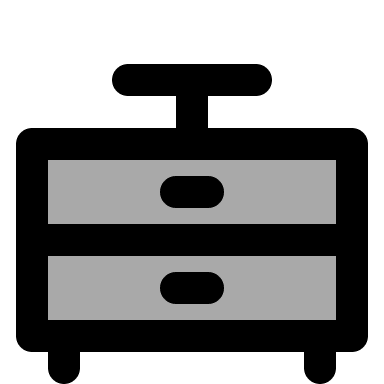 Bedside Table (TwoTone) Free Open-Source SVG Icon (IconPark TwoTone)