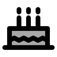 Birthday Cake (TwoTone) Free Open-Source SVG Icon