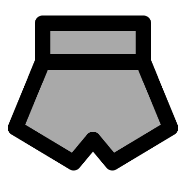 Shorts Clothing Item (TwoTone) Free Open-Source SVG Icon (IconPark TwoTone)