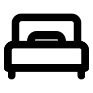 Single Bed Design (TwoTone) Free Open-Source SVG Icon