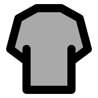 T-Shirt Design (TwoTone) Free Open-Source SVG Icon