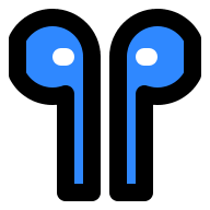 AirPods Wireless Earbuds Free Open-Source SVG Icon