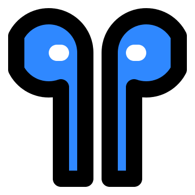 AirPods Wireless Earbuds Free Open-Source SVG Icon (IconPark)