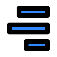 Align Right Two Elements Free Open-Source SVG Icon