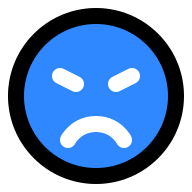 Angry Face Expression Free Open-Source SVG Icon