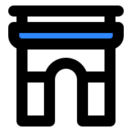 Arc de Triomphe Monument Free Open-Source SVG Icon