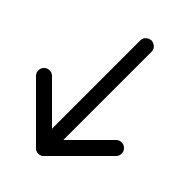 Left Down Arrow (IconPark) Free Open-Source SVG Icon