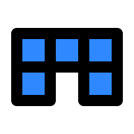 Three Block Structure Free Open-Source SVG Icon