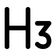 H3 Header Format Free Open-Source SVG Icon