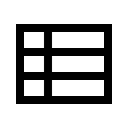 Three-Column Grid Layout Free Open-Source SVG Icon