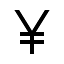 Japanese Yen Currency Symbol Free Open-Source SVG Icon