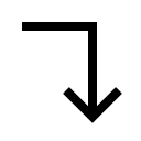 Level Down Arrow Free Open-Source SVG Icon