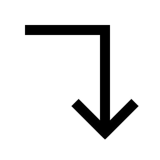 Level Down Arrow Free Open-Source SVG Icon (Icons8 Windows 10 Icons)