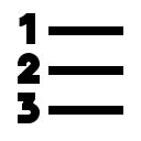Numbered List (Icons8 Windows 10) Free Open-Source SVG Icon