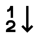Numerical Sorting (12) Free Open-Source SVG Icon